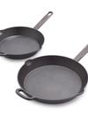 Bobby Flay by GreenPan 10" and 12" Cast Iron Frypan Set