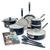 Bobby Flay by GreenPan 13-Piece Professional Nonstick Set and 5.5-Quart Enameled Dutch Oven with Bobby at Home Cookbook | Oxford Blue