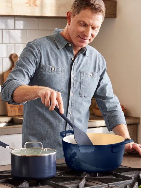 Bobby Flay by GreenPan 5.5-Quart Enameled Cast Iron Dutch Oven | Cobalt