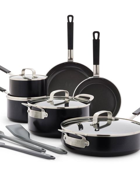 Bobby Flay by GreenPan Professional Ceramic Nonstick 13-Piece Cookware Set | Black