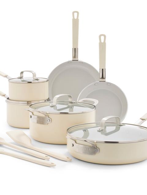 Bobby Flay by GreenPan Professional Ceramic Nonstick 13-Piece Cookware Set | Cream