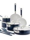 Bobby Flay by GreenPan Professional Ceramic Nonstick 13-Piece Cookware Set | Oxford Blue