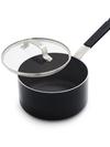 Bobby Flay by GreenPan Professional Ceramic Nonstick 2.53-Quart Saucepan with Lid | Black