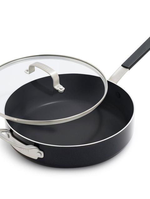 Bobby Flay by GreenPan Professional Ceramic Nonstick 4.5-Quart Sauté Pan with Lid | Black