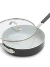 Bobby Flay by GreenPan Professional Ceramic Nonstick 4.5-Quart Sauté Pan with Lid | Graphite