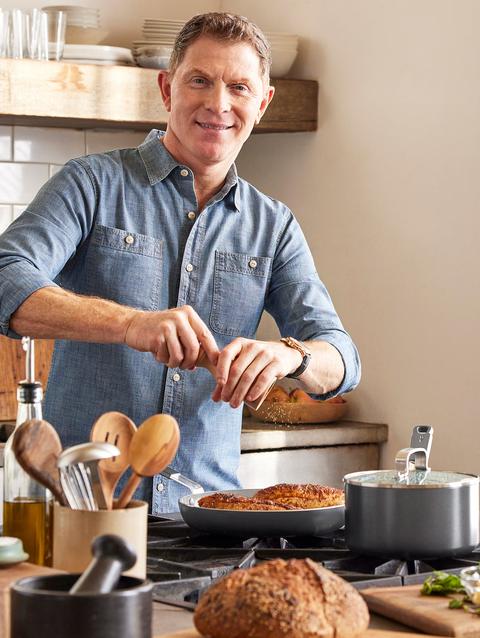 Bobby Flay by GreenPan Professional Ceramic Nonstick 4.5-Quart Sauté Pan with Lid | Graphite