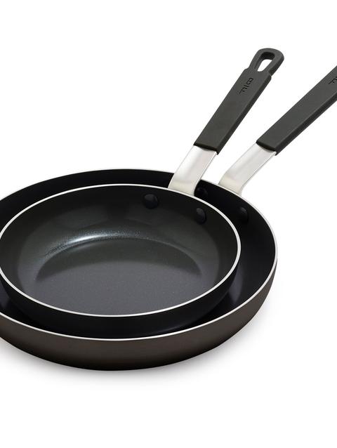 Bobby Flay by GreenPan Professional Ceramic Nonstick 8" and 10" Frypan Set | Black