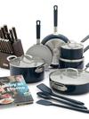 Bobby Flay by GreenPan Ultimate Set with Bobby at Home Cookbook | Oxford Blue