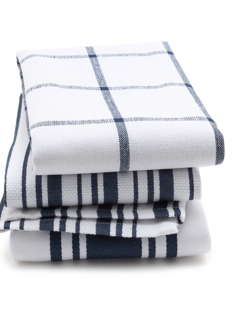 GreenPan 3-Piece Organic Cotton Kitchen Towel Set | Blue