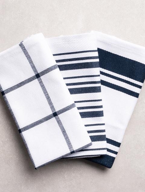 GreenPan 3-Piece Organic Cotton Kitchen Towel Set | Blue