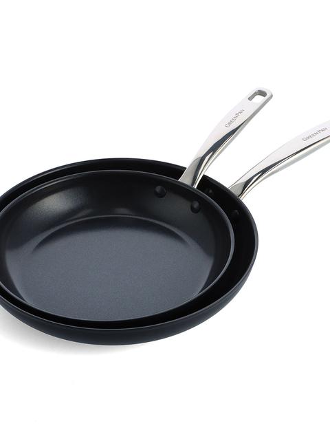 GreenPan Chatham Black Ceramic Nonstick 10" and 12" Frypan Set