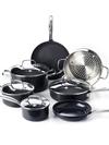 GreenPan Chatham Black Ceramic Nonstick 11-Piece Cookware Set