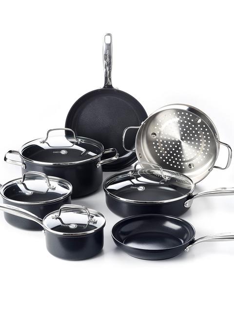 GreenPan Chatham Black Ceramic Nonstick 11-Piece Cookware Set