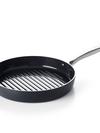 GreenPan Chatham Black Ceramic Nonstick 11" Round Grill Pan