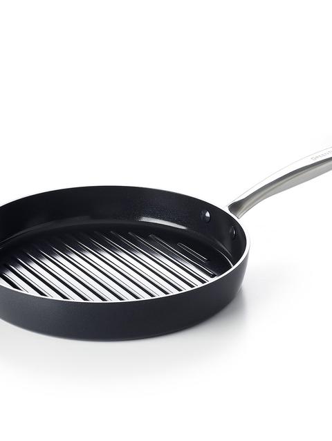 GreenPan Chatham Black Ceramic Nonstick 11" Round Grill Pan