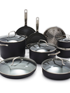 GreenPan Chatham Black Ceramic Nonstick 15-Piece Cookware Set