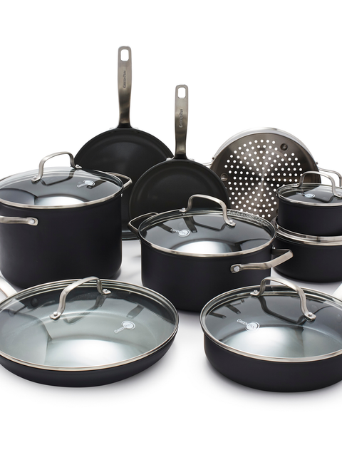 GreenPan Chatham Black Ceramic Nonstick 15-Piece Cookware Set