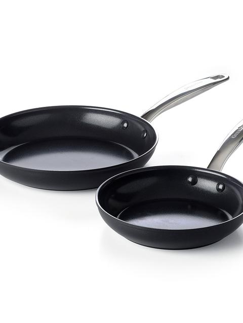 GreenPan Chatham Black Ceramic Nonstick 8" and 10" Frypan Set