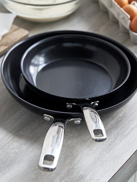 GreenPan Chatham Black Ceramic Nonstick 8" and 10" Frypan Set