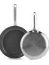 GreenPan Chatham Stainless 10" and 12" Frypan Set