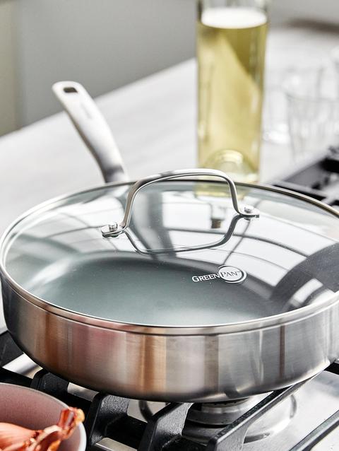 GreenPan Chatham Stainless 3.75-Quart Sauté Pan with Lid