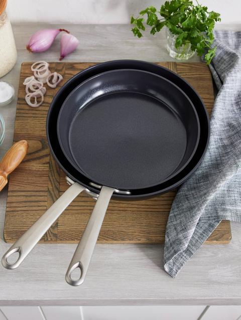 GreenPan Craft Noire Ceramic Nonstick 10" and 12" Frypan Set