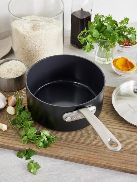 GreenPan Craft Noire Ceramic Nonstick 2.2-Quart Saucepan with Lid