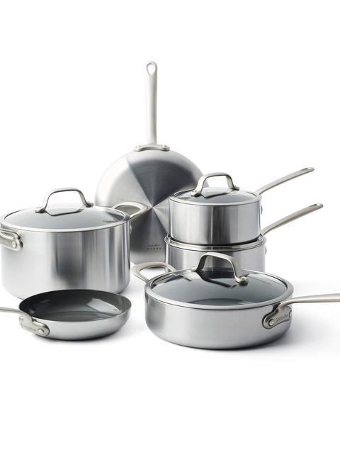 GreenPan Craft Stainless Steel 10-Piece Cookware Set