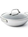 GreenPan Craft Stainless Steel 12" Wok with Lid