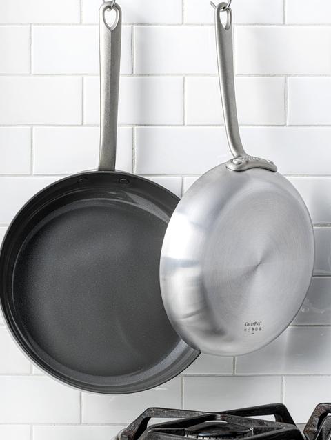 GreenPan Craft Stainless Steel 9.5" and 11" Frypan Set