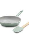 GreenPan Dover Ceramic Nonstick 8" Frypan with Spatula | Pastel Green