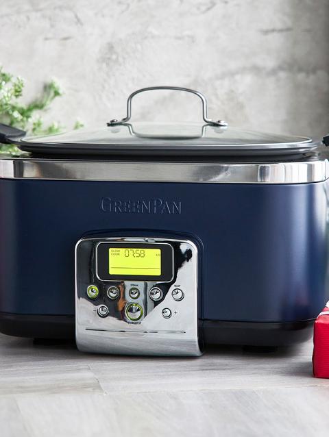 GreenPan Elite 6-Quart Slow Cooker | Oxford Blue