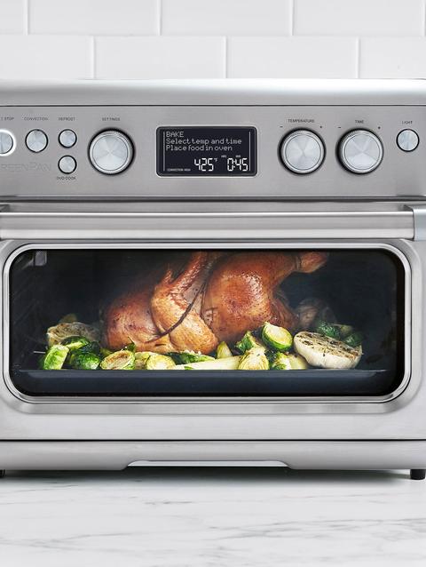 GreenPan Elite Convection Air Fry Oven Featuring PFAS-Free Nonstick | Premiere Stainless Steel