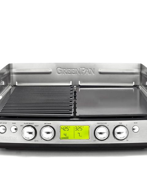 GreenPan Elite XL Smoke-Less Grill & Griddle | Premiere Stainless Steel