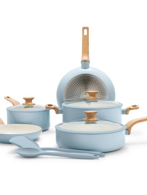 GreenPan Essence Ceramic Nonstick 10-Piece Cookware Set | Blue Haze