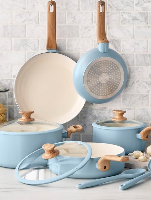 GreenPan Essence Ceramic Nonstick 10-Piece Cookware Set | Blue Haze