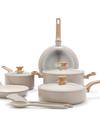 GreenPan Essence Ceramic Nonstick 10-Piece Cookware Set | Taupe