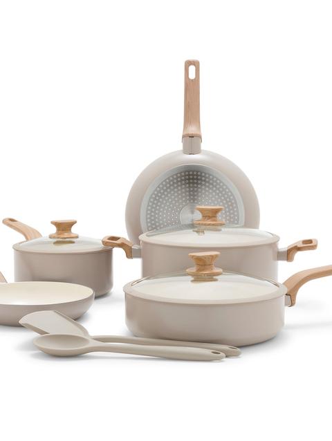 GreenPan Essence Ceramic Nonstick 10-Piece Cookware Set | Taupe