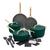 GreenPan GP5 Colors Ceramic Nonstick 11-Piece Cookware Set with Champagne Handles | Rain Forest Green