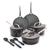 GreenPan GP5 Colors Ceramic Nonstick 11-Piece Cookware Set with Mirror Handles | Cocoa