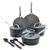 GreenPan GP5 Colors Ceramic Nonstick 11-Piece Cookware Set with Mirror Handles | Slate