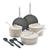 GreenPan GP5 Colors Ceramic Nonstick 11-Piece Cookware Set with Mirror Handles | Taupe