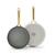 GreenPan GP5 Colors Ceramic Nonstick 9.5" and 11" Frypan Set with Champagne Handles | Cloud Cream