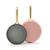 GreenPan GP5 Colors Ceramic Nonstick 9.5" and 11" Frypan Set with Champagne Handles | Dusty Rose