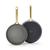 GreenPan GP5 Colors Ceramic Nonstick 9.5" and 11" Frypan Set with Champagne Handles | Slate