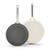 GreenPan GP5 Colors Ceramic Nonstick 9.5" and 11" Frypan Set with Mirror Handles | Cloud Cream