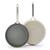 GreenPan GP5 Colors Ceramic Nonstick 9.5" and 11" Frypan Set with Mirror Handles | Taupe