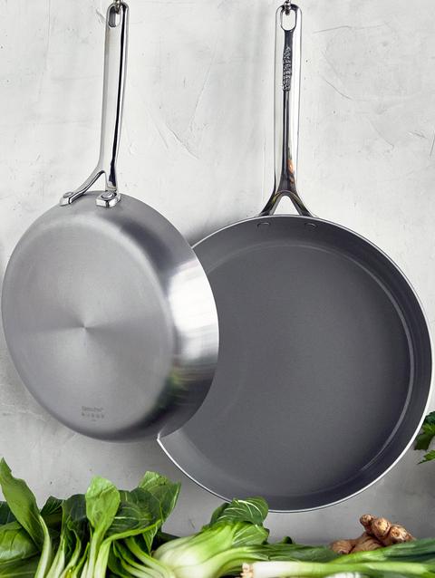 GreenPan GP5 Stainless Steel 10" and 12" Frypan Set | Mirror Handles