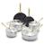 GreenPan GP5 Stainless Steel 10-Piece Cookware Set | Champagne Handles