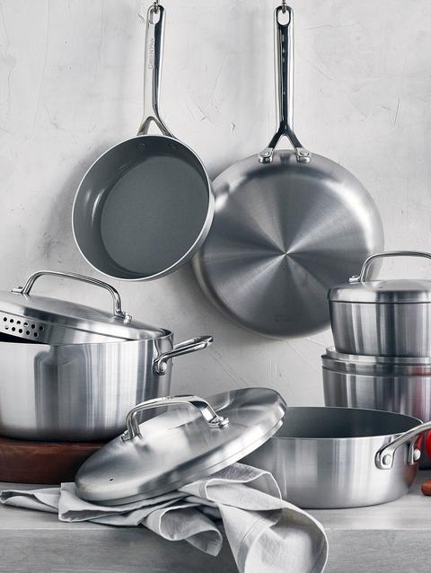 GreenPan GP5 Stainless Steel 10-Piece Cookware Set | Mirror Handles